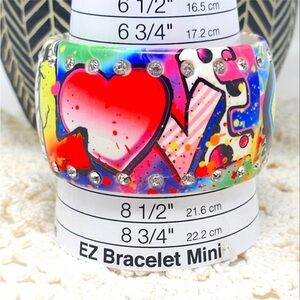 Colorful Heart Graffiti Bracelet